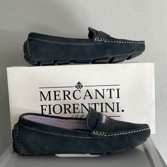 Mercanti Fiorentini Navy & Lavender Driving Moccasin - Picture 4 of 9